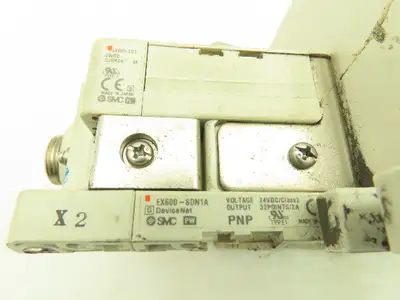 SMC VQC4401-5 Pneumatic Solenoid 4-Valve 5-Station Manifold Block w/EX600-SDN1A
