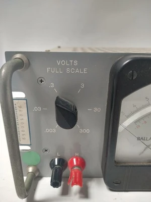 Ballantine Model 300E Vacuum Tube Voltmeter AC Volt dB Meter VTVM 0.003–300V