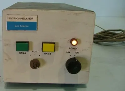 QTY. 1. PERKIN ELMER GAS SELECTOR SERIAL NO 95639....