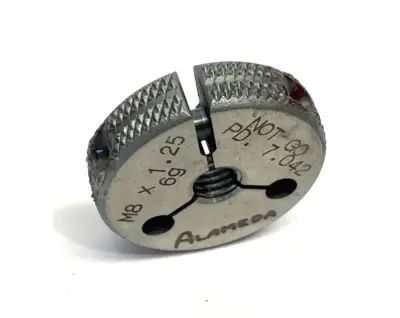 USED ALAMEDA M8 X 1.25-6G THREADED RING GAUGE NOT GO PD 7.042