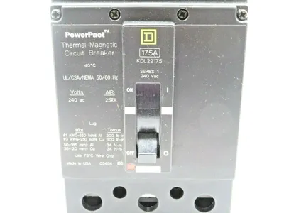 NEW SQUARE D KDL22175 CIRCUIT BREAKER 175A2P, 175A, SERIES 1