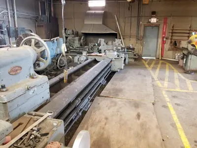 56" x 342" BERTRAM ENGINE LATHE WITH DUAL CARRIAGES