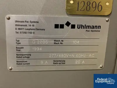 USED Uhlmann Uhlmann C 2205 Cartoner