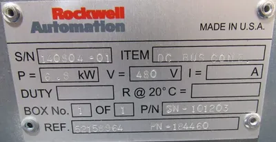 NEW ROCKWELL 184460 DC BUS CONDITIONER SN-101203