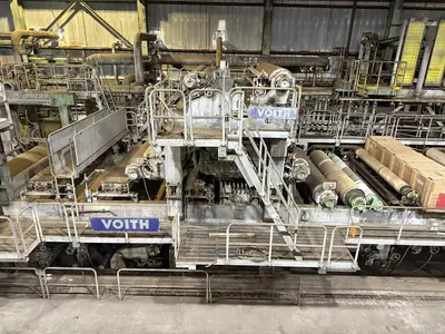 110" (2.8M) VOITH FOURDRINIER (GBM) PAPER MACHINE (2002) – 72" DIAMETER DRYERS – DUAL SHOE PRESS – AVAILABLE IN SECTIONS