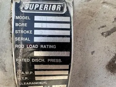 White Superior 11" x 5" Stroke 412CC 660# Cylinder SN: 330856