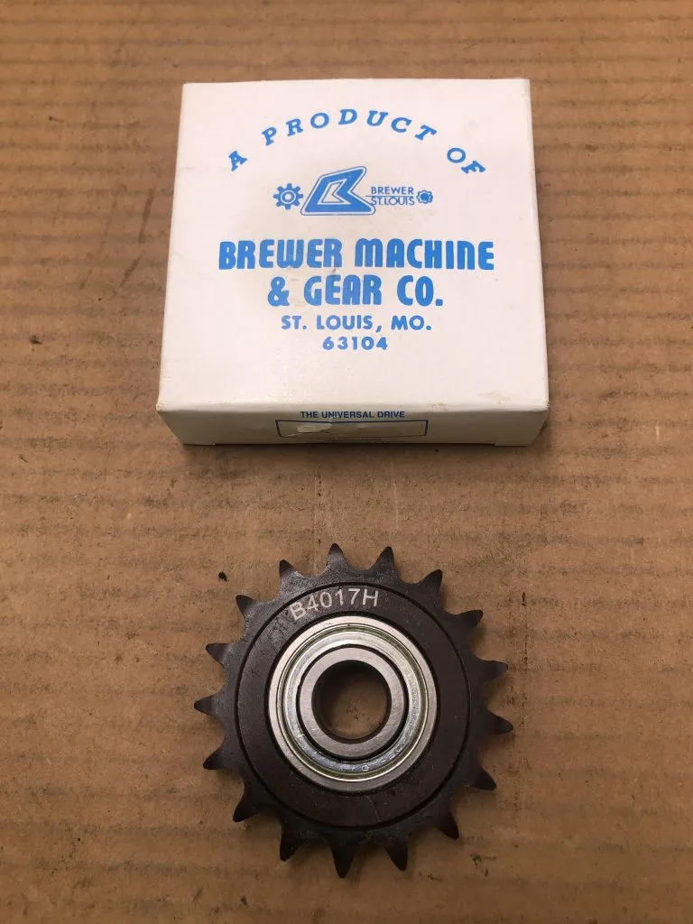 Brewer B4017H #40 Idler Chain Sprocket 0.5000″ Pitch 0.6350″ Bore 17 Teeth -NIB