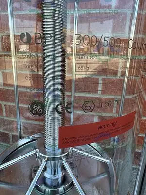 USED CYTIVA / GE / PHARMACIA BPG 300 / 500 CHROMATOGRAPHY COLUMN 34 L