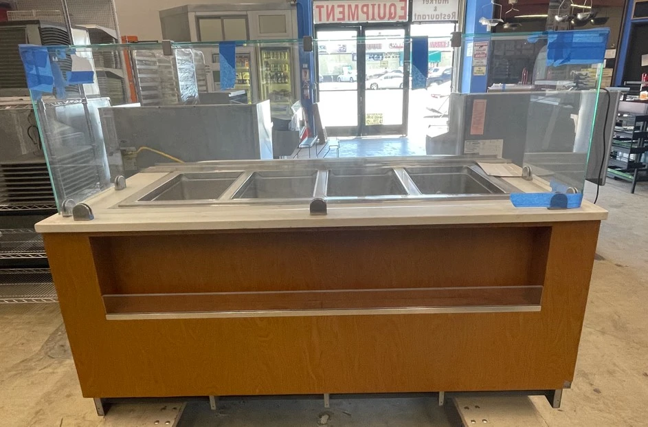 130-0137 Hill Phoenix 6’ Hot Bar with Warming Drawers