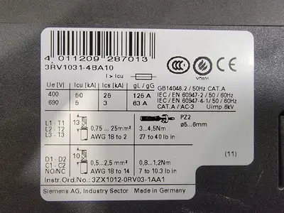 NEW SIEMENS 3RV1031-4BA10