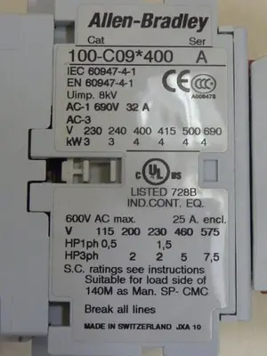 USED ALLEN BRADLEY 100S-C09D404C SER A