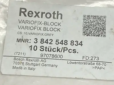 NEW BOSCH REXROTH VARIOFIX BLOCK BLACK PKG OF 10