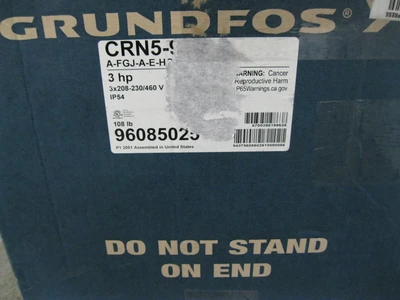 NEW Grundfos CRN5-9 A-FGJ-A-E-HQQE