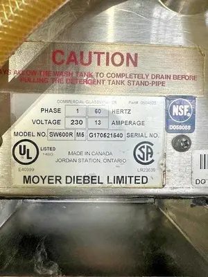 USED MOYER DIEBEL SW600R