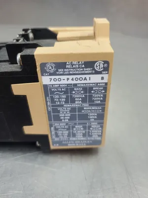 Allen Bradley 700-P000A1/B AC Relay w/700-PT/B Pneu. Time Delay Relay. 4E-36