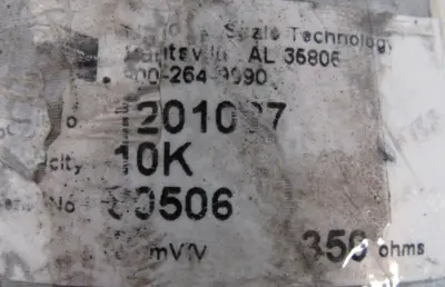 USED NATIONAL SCALE TECHNOLOGY 1201087 LOAD CELL 10K