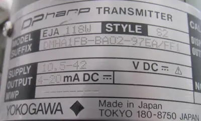 NEW YOKOGAWA EJA118W PRESSURE TRANSMITTER DMHA1FB-BA02-97EA/FF1