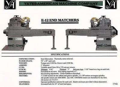 (2) AMERICAN-YATES  E-12 END-MATCHER SETS