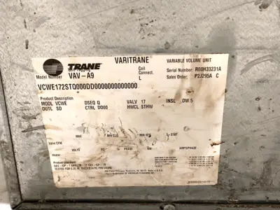 Used Trane VARITRANE, VAV-A9, VCWE Air Conditioning Equipment Michigan US | Maverick Industrial Sales #1397531