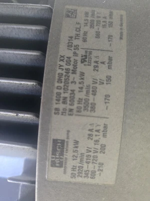 USED Busch SB-1400-D-0H0-JY-XX