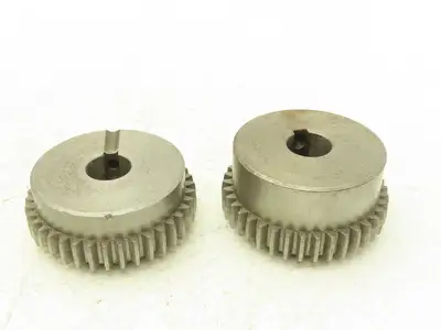 Gear Coupling With Nylon Sleeve Set 18mm Bore Both Sides 1/4" Keyway