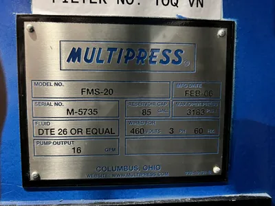 USED 2006 MULTIPRESS MULTIPRESS FMS-20 PRESS