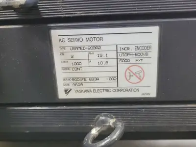 Used YASKAWA USAMED-20BA2 Motors (misc) British Columbia CA | Lenmark #247706