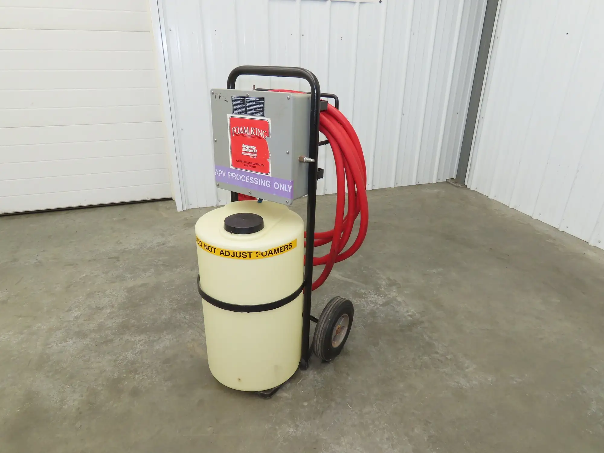 Foam King P56V Ecolab Portable Spray Unit Cart 15 Gal FloJet Diaphragm Air Pump