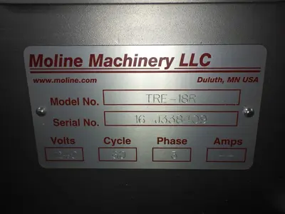 2016 Unused Moline 3-Roll Extruder w/ Chunker