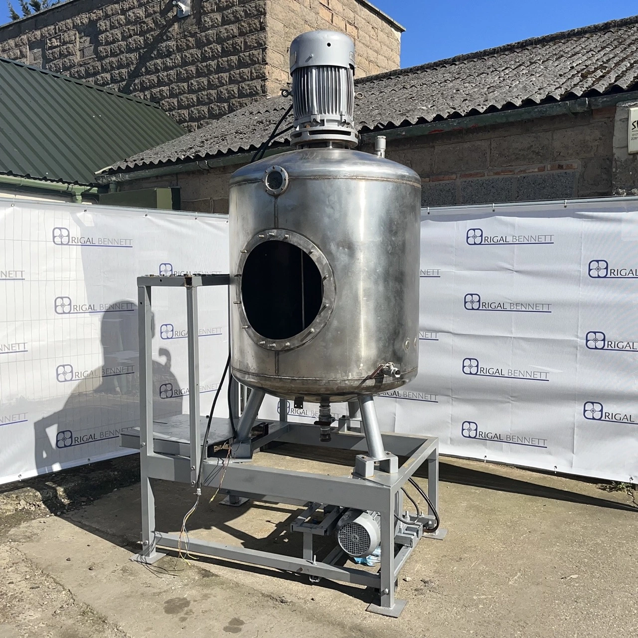 850L S/S Vertical Enclosed Shearhead Mixing Tank