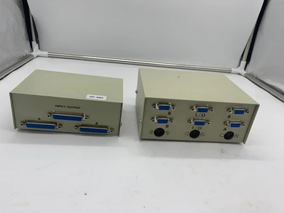 (1) 3 Port Data Transfer Switch and  (1) 9 port Data Transfer Switch