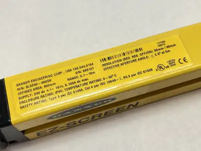 Used Banner Engineering EZ-SCREEN Safety Light Curtain Emitter M12 8-Pin 72370 Light Curtains & Grids Michigan US | Maverick Industrial Sales #1391835