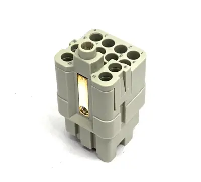 CQF 12,CQF-12 | ILME CQF 12 Female Crimp Connector Insert 12-Pole + PE 10A LOT OF 6 - New