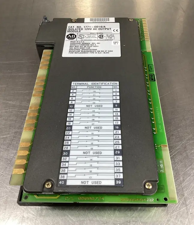 Used Allen-Bradley REV CO1 3D-71 PLC Input & Output | Palmetto Automation #1152384