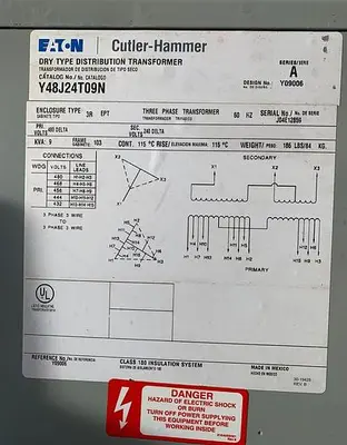 USED CUTLER HAMMER Y48J24T09N
