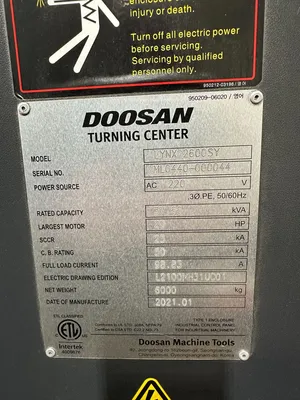 2021 DOOSAN LYNX 2600SY CNC Lathes | Machine Tool Specialties (9)
