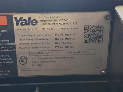 USED YALE MPB045VGN24T2646