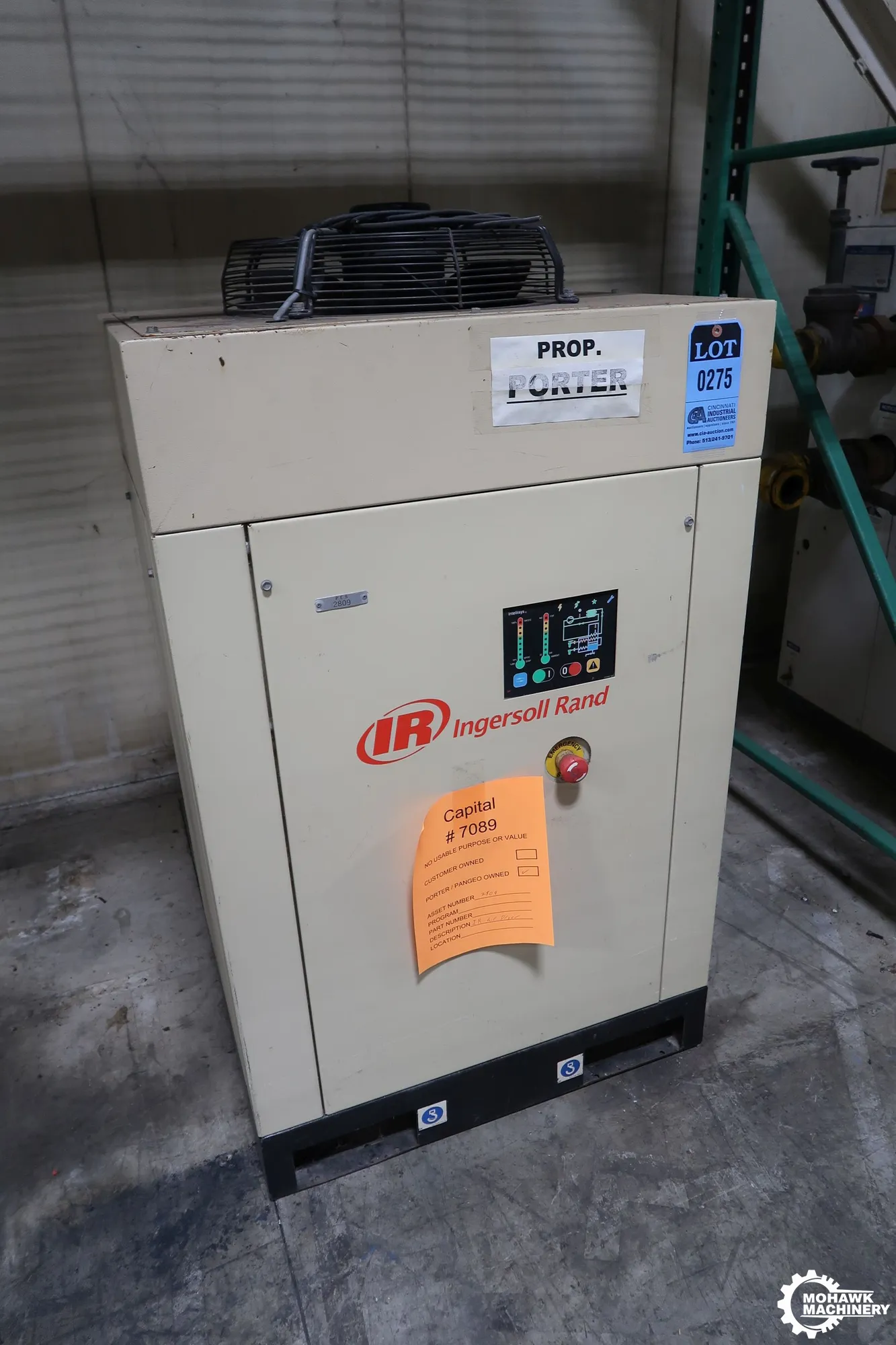 2.5 KW (3 HP) INGERSOLL-RAND “TS1A” AIR COOLED REFRIGERATED AIR DRYER - 175-PSIG