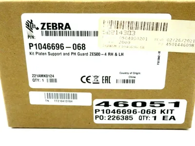 NEW ZEBRA P1046696-068 PLATEN SUPPORT KIT AND PH GUARD P1046696068