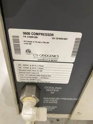 USED CTI CRYOGENICS 9600 SERIES COMPRESSOR 380-460V 3PH