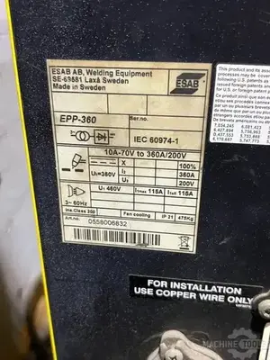 USED 2006 ESAB AVENGER 1-10 VLSPC