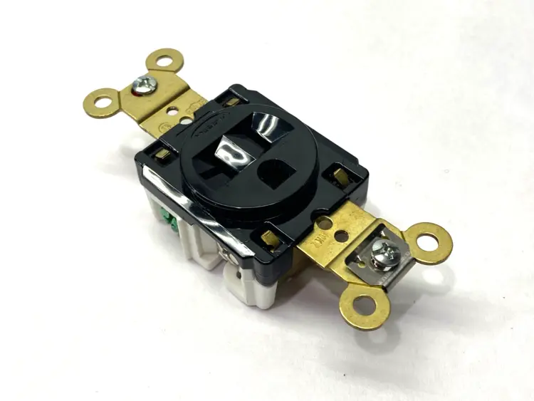 New | in-Stock Hubbell Black Straight Blade Single Receptacle 2-Pole 3-Wire 125V 20A Electrical Fittings Michigan US | Maverick Industrial Sales #1402538