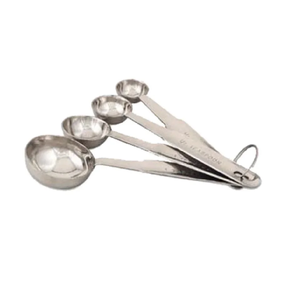 New | in-Stock Browne New Browne Stainless Steel Heavy Duty Measuring Spoon Set (2316EH) Restaurant Equipment (Miscellaneous) Illinois US | Falcon Restaurant Supply #1378012