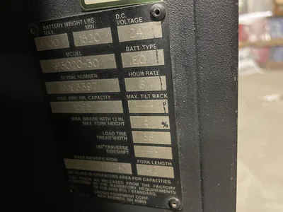 Crown SP3020-30 Order Picker Fork Truck/Forklift 1085AH 24VDC 5373hrs