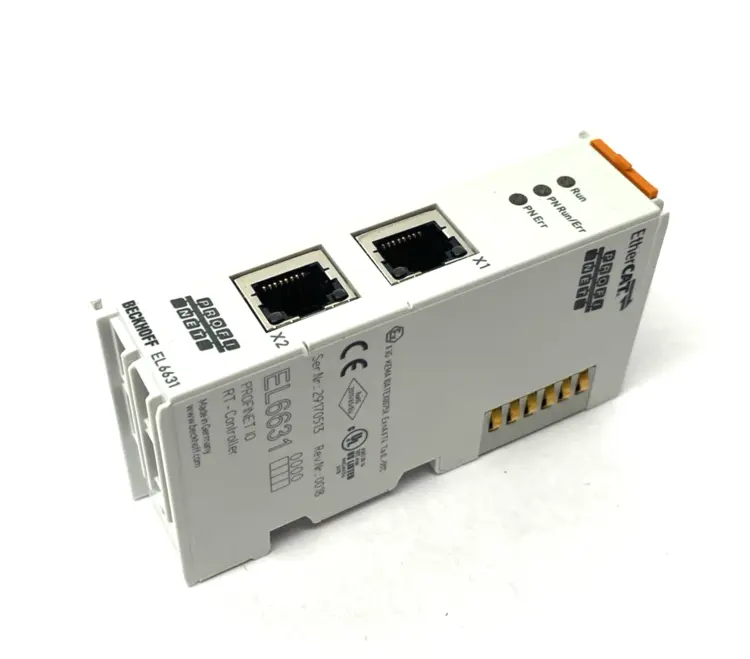 Used Beckhoff EtherCAT 2-Port Communication Interface, PROFINET RT Controller PLC Processors Michigan US | Maverick Industrial Sales #1398866