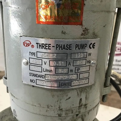 TW JCB22 Industrial Immersion Coolant Three Phase Pump 460V 125W 60Hz IP44