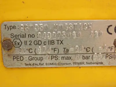 Emerson QS0350.U04STACW Pneumatic Valve Actuator 116psi Spring Return