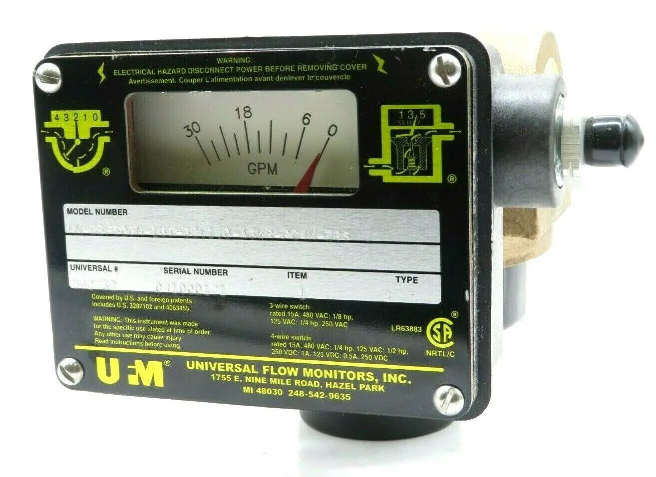 NEW UFM MN-BSF30GM-I6T-32V1.0-A3WR-PC4M-Z86 FLOW MONITOR MNBSF30GMI6T32V10A3WRPC