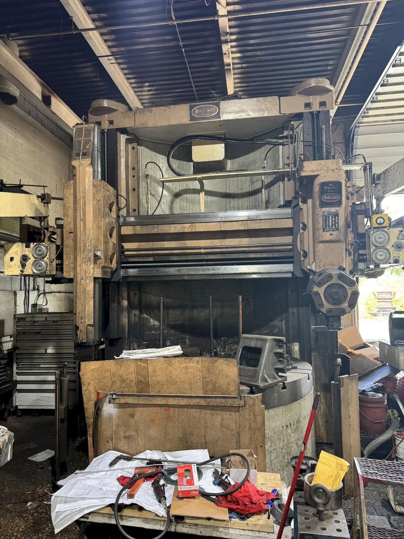 86" BULLARD DYNATROL VERTICAL TURRET LATHE. STOCK #0888625