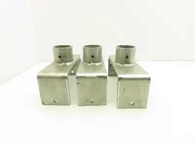 7.25-8.5" Tabletop Bottle Conveyor Leg Stand Mounting Bracket 2" Pipe Lot of 3